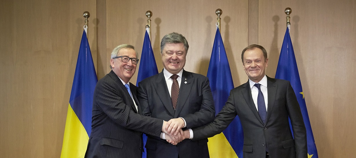 Juncker Poroshenko Tusk евросоюз евросоюз