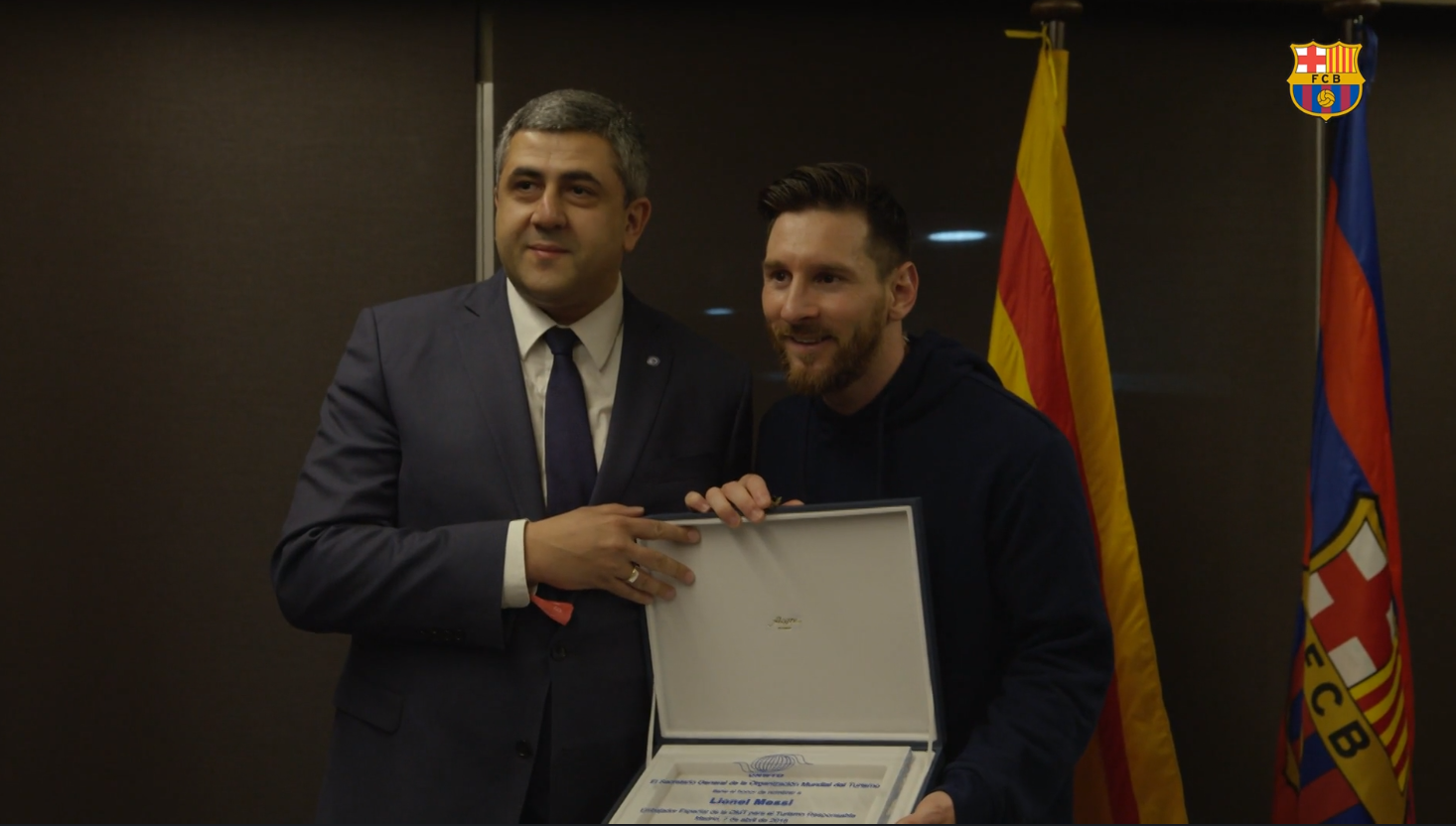 Pololikashvili Messi Всемирная туристская организация ООН Всемирная туристская организация ООН