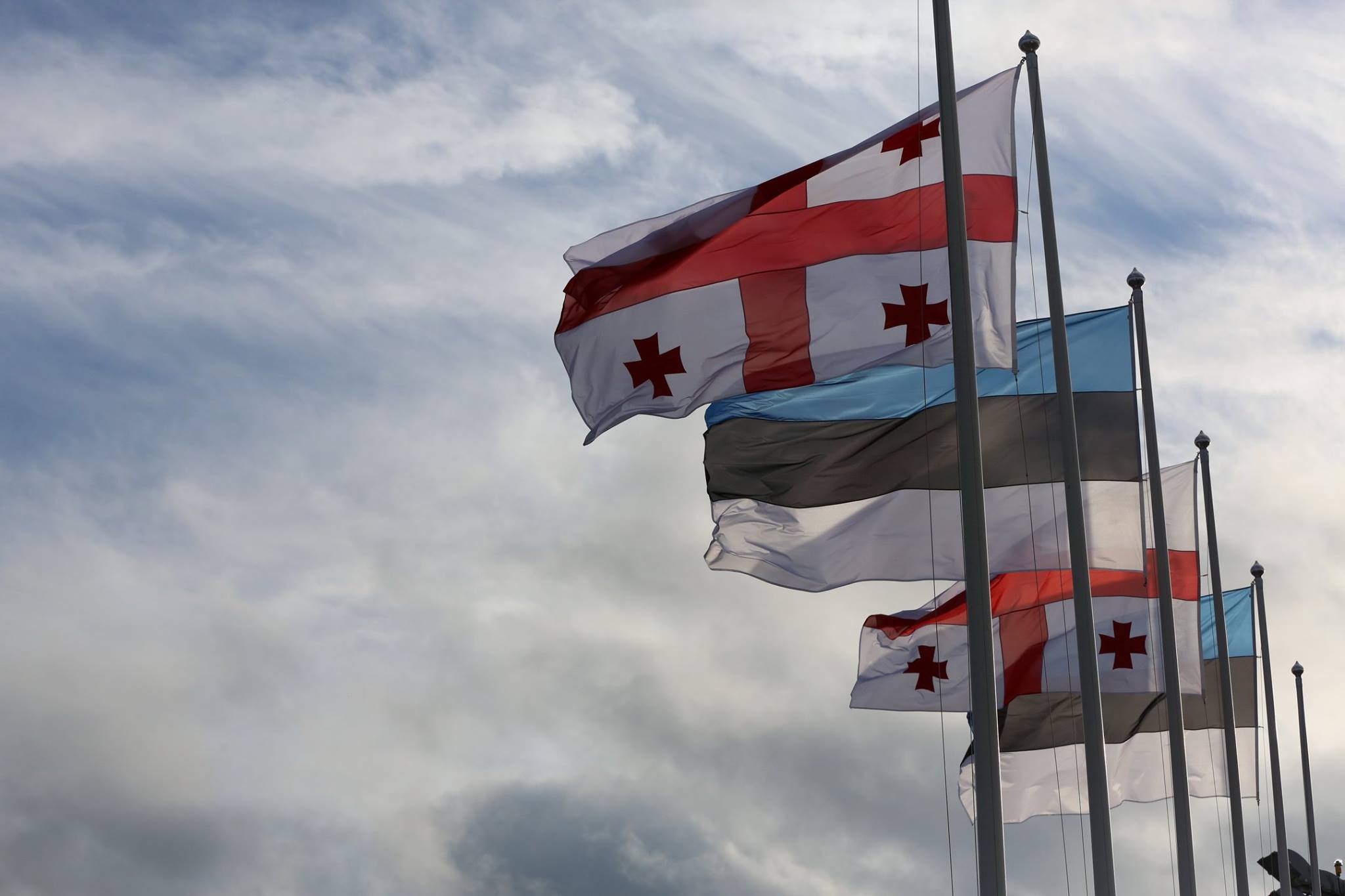 Georgia Estonia Flags новости война 2008, Грузия-Эстония, Кая Каллас