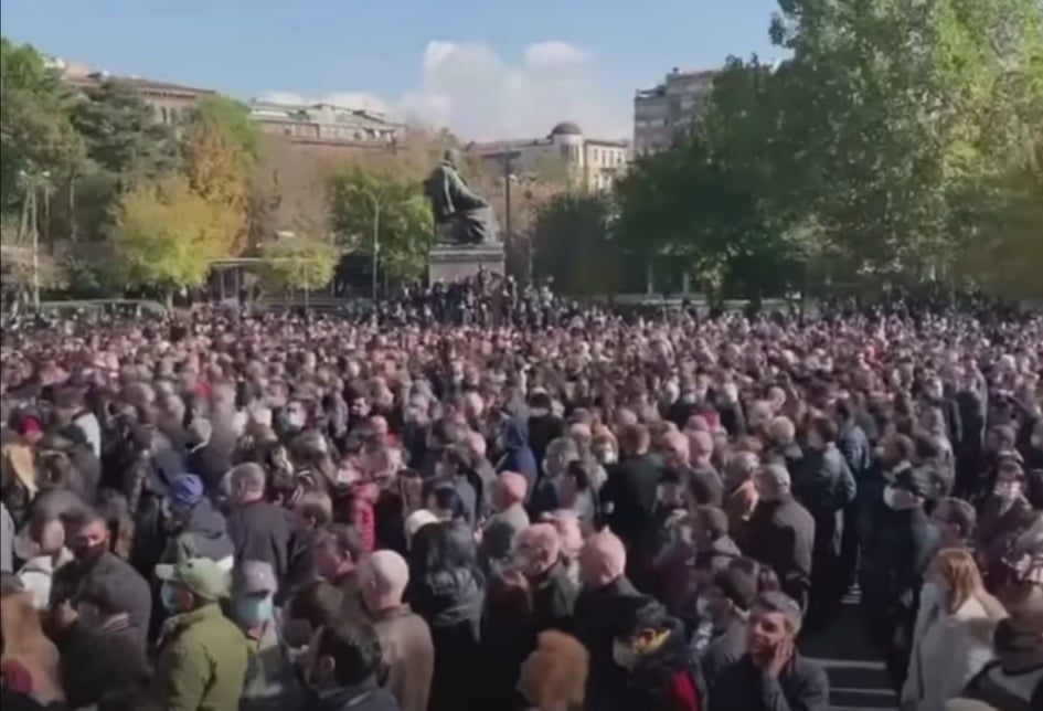 Yerevan protest новости акция протеста, Армения, Ереван, Нагорный Карабах, трехстороннее соглашение