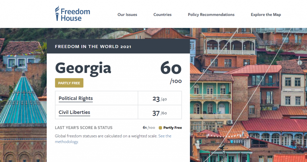 98237592532 новости Freedom House, Грузинская мечта, кризис Мечты, свобода слова