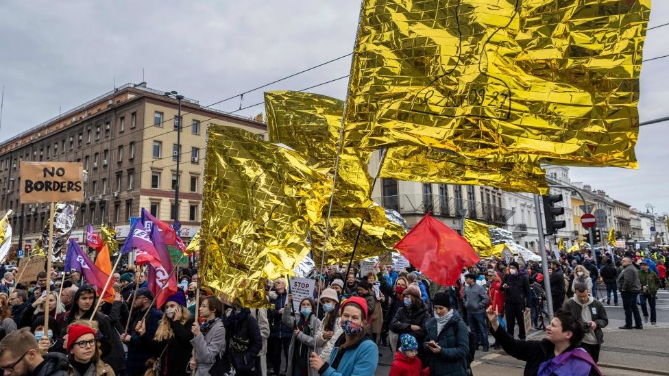 Воскресная акция в защиту мигрантов в Варшаве