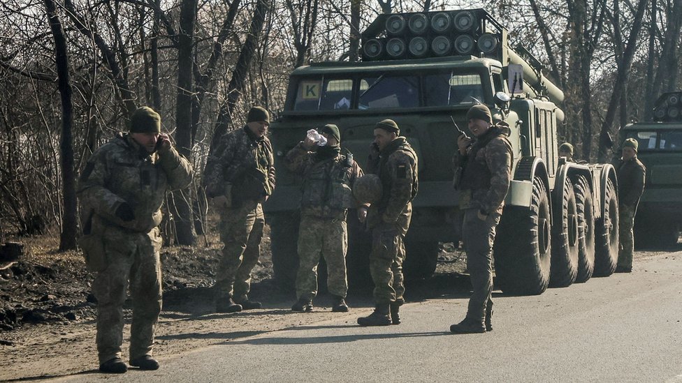 Украинские военные под Харьковом