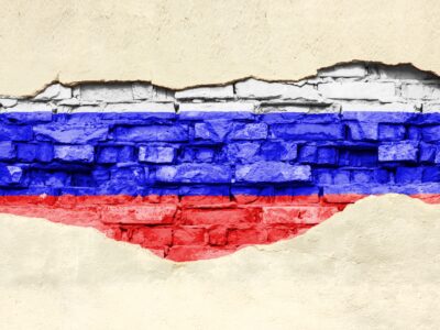 russian flag on brick wall 2021 09 04 11 31 45 utc Новости BBC IDFI, Грузия-Россия, Компания