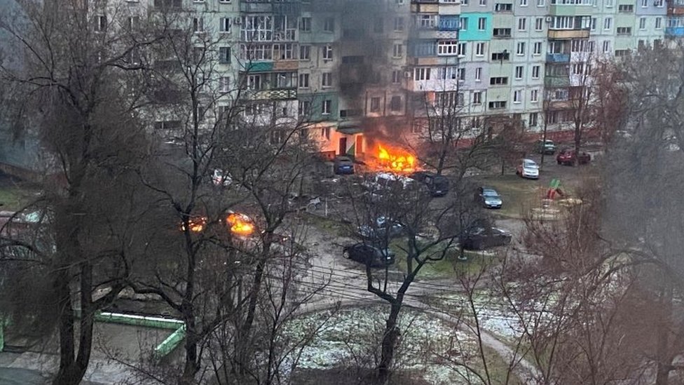 Пожар в жилом доме, Мариуполь