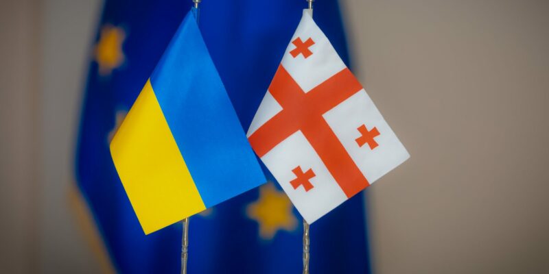 georgia ukraine flags новости акции, Батуми, День независимости Украины, тбилиси