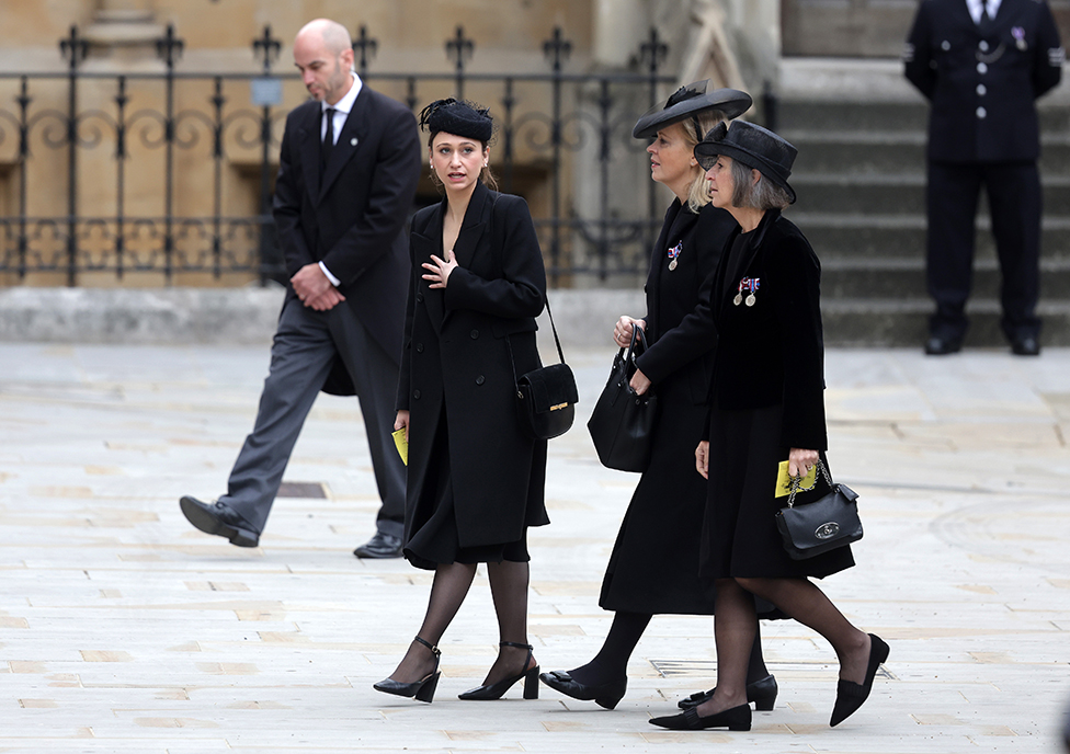 Guests arrive ahead of the state funeral of Queen Elizabeth II at Westminster Abbey on 19 September 2022 in London