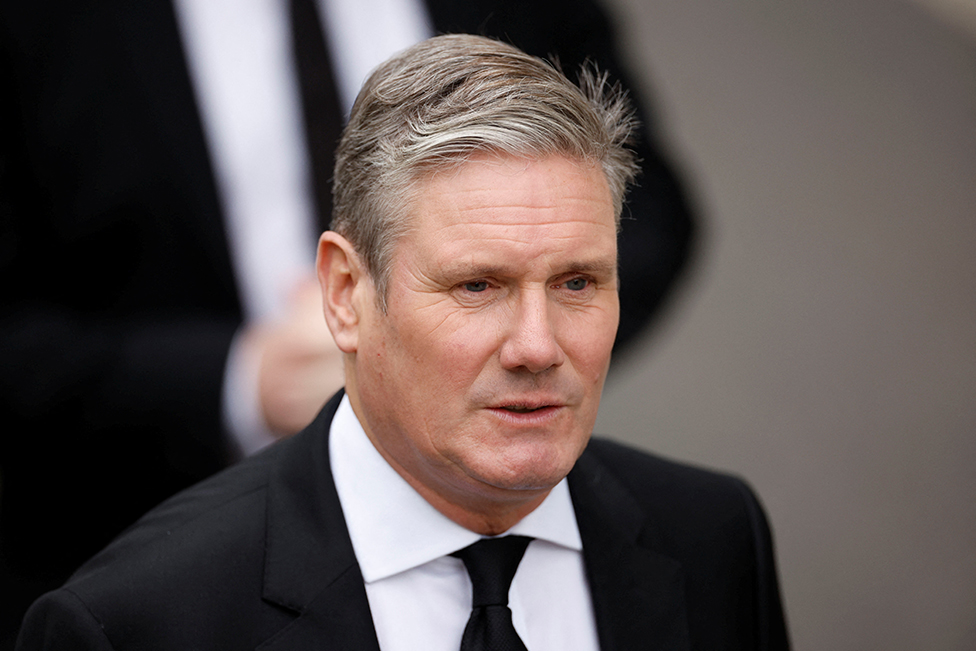 British Labour Party leader Keir Starmer at Westminster Abbey, on the day of state funeral and burial of Britain's Queen Elizabeth, in London, Britain, 19 September 2022