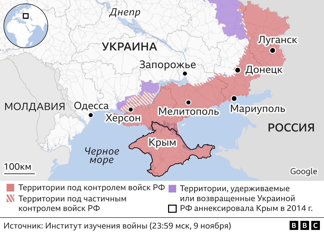Россия сдала Херсон. Как войска покидают оккупированные территории? 2 карта