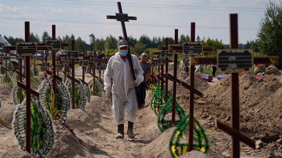 Погребальная церемония в Буче