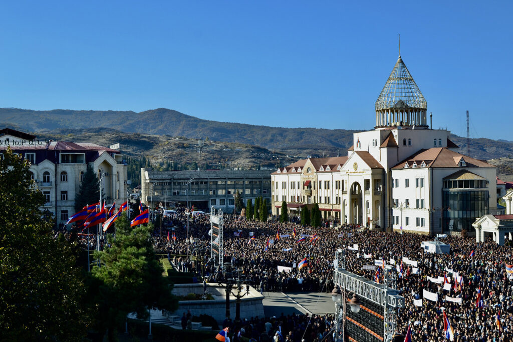 nagorno karabakh protest 30 10 22 1024x683 1 новости OC Media, Азербайджан-Армения, Владимир Путин, Нагорный Карабах, Никол Пашинян, протест