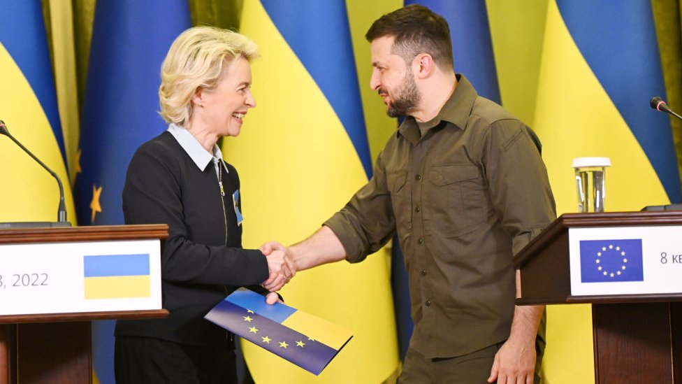128487160 zelensky BBC News Русская служба война в Украине, украина, Урсула фон дер Ляйен