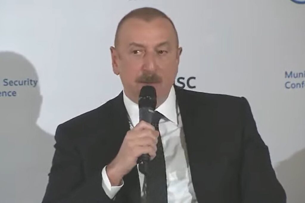 ilham aliyev munich security conference 20.2.2023 1024x682 1 новости Азербайджан-Армения, Ильхам Алиев, Лачинский коридор, Нагорный Карабах, Никол Пашинян