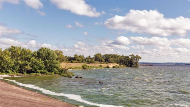 Каховское водохранилище до подрыва дамбы