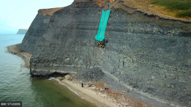 Cliff excavation