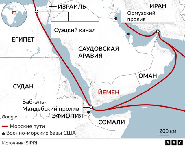 Морские пути на Ближнем Востоке