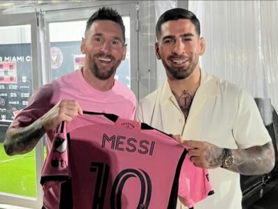 con una de las leyendas mas grande de la historia del deporte …. un ejemplo para mi…. y un modelo para todos messi deporte excelencia e1712505541613 новости Аргентина, Илья Топурия, Лионель Месси, чемпион