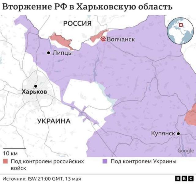 Продвижение российских войск под Харьковом остановилось. Что происходит на поле боя? 3 Вторжение РФ в Харьковскую область, карта