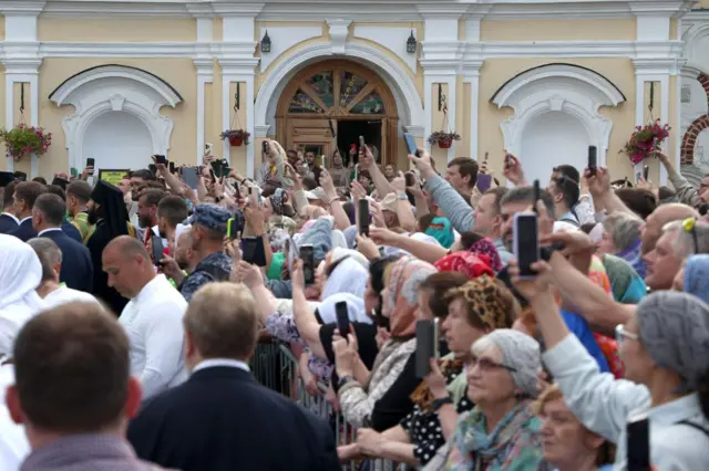 встреча "Троицы" в лавре