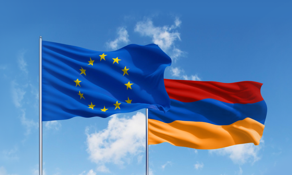 eu and armenian flags 1024x614 1 новости OC Media, Азербайджан-Армения, армения-ес