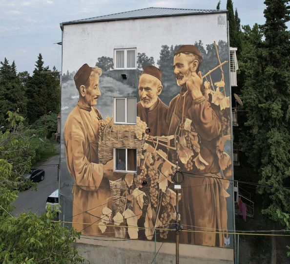 mural новости виноград, Гурджаани, Кахетия, мурал, ртвели