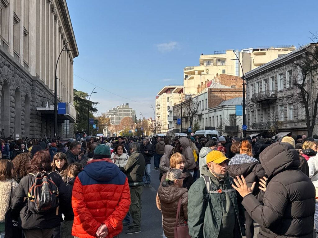 photo 2024 11 19 13 18 15 новости акция протеста в тбилиси, Георгий Вашадзе, коалиция "Единство", оппозиция Грузии, проспект Меликишвили