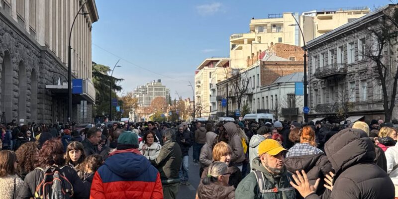 photo 2024 11 19 13 18 15 новости акция протеста в тбилиси, Георгий Вашадзе, коалиция "Единство", оппозиция Грузии, проспект Меликишвили