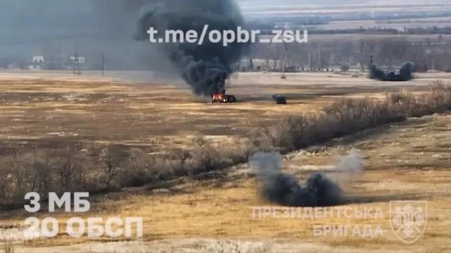 Кадр отражения штурма россиян возле Великой Новоселки 23 ноября