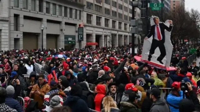 Сторонники Трампа на митинге