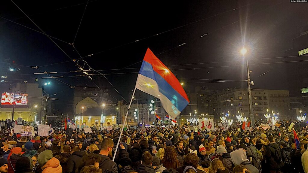 protest trg slavija 22. dec voa политика featured, Грузия-ЕС, Сербия