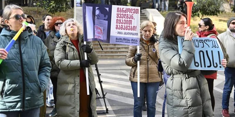 photo 2025 02 04 12 00 33 e1738657166675 новости акция протеста в тбилиси, Мзия Амаглобели, полиция Грузии