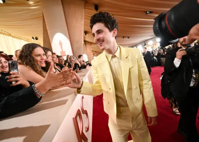 Тимоти Шаламе во время церемонии