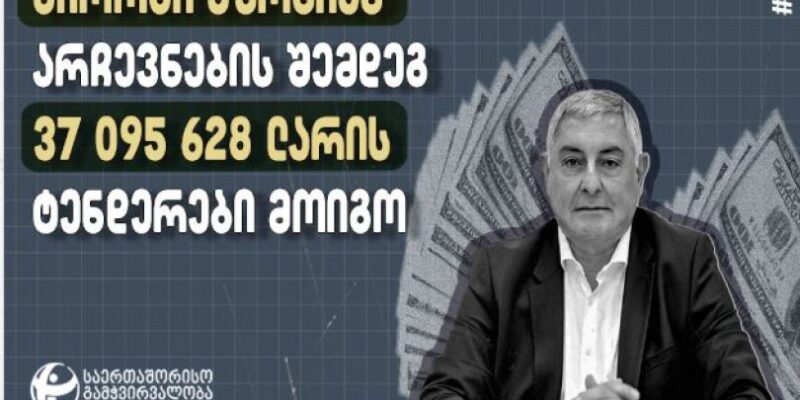 xy9iwpqq5ap7kfv новости Transparency International Georgia, Георгий Чкония, Грузинская мечта, НПО, тендеры