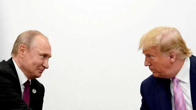 Путин и Трамп на саммите G20 в Осаке 28 июня 2019 года