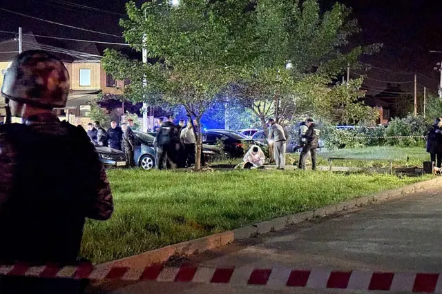 Место взрыва в Ставрополе