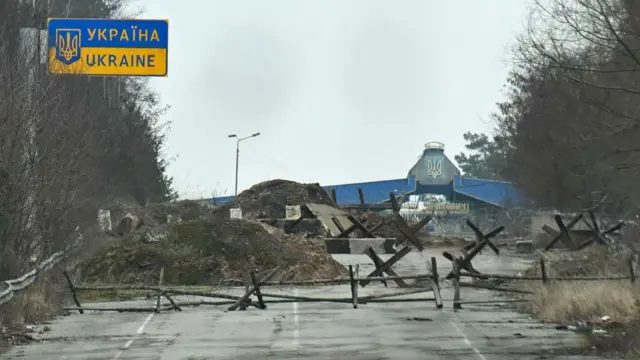 Военные укрепления на границе между Беларусью и Украиной 28 января 2025 года.