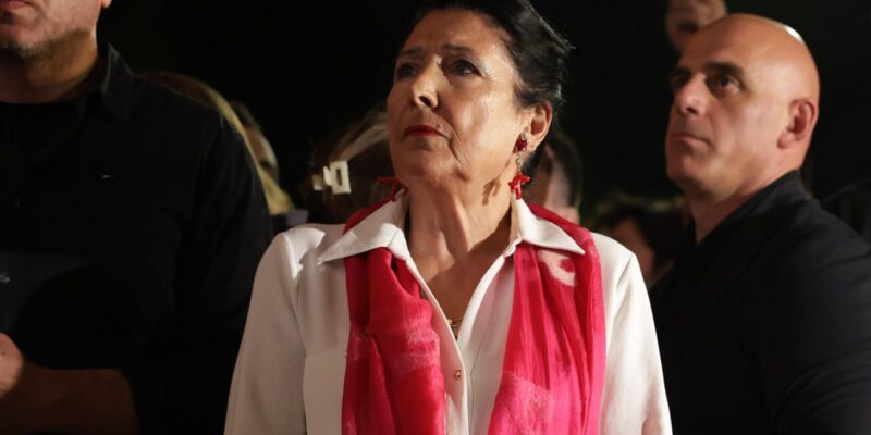 salome zurabishvili e1748696016184 новости перекрытие дороги, Саломе Зурабишвили, штраф