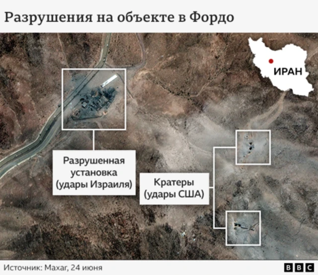 «Называйте как хотите, это все равно исторический успех». Пентагон рассказал об операции в Иране, но не привел новых разведданных 5 Спутниковые снимки ударов по Фордо