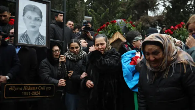 Похороны стюардессы Хокумы Алиевой