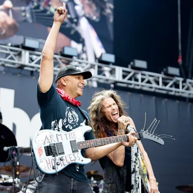 Том Морелло из Rage Against the Machine и Стивен Тайлер из Aerosmith