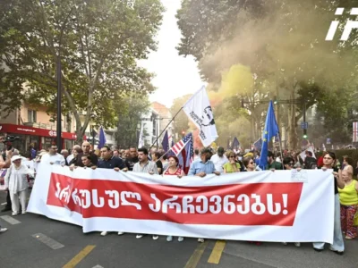akcia новости акция протеста в тбилиси, выборы в органы местного самоуправления, Леван Цуцкиридзе