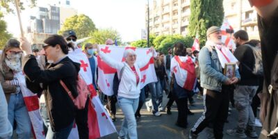 akcia 4 oktiabria 3 новости акции протеста в Грузии, выборы в органы местного самоуправления, марш, студенты грузии