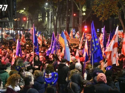 akcia Новости BBC Грузинская мечта, Грузия-Евросоюз, проевропейская акция в тбилиси, Тина Бокучава