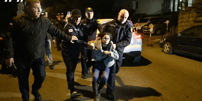 МВД сообщает о задержании 13 участников акции в Тбилиси 1 dakaveba rustaveli новости голодовка, задержания на акции протеста, Мате Девидзе