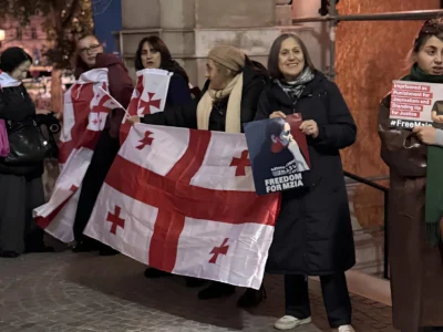 Их сажают в тюрьму, преследуют и заставляют молчать: как работают журналисты от Киева до Тбилиси 3 georgian rally olga konsevych picsart aiimageenhancer scaled 482a294a новости война в Украине, журналисты, индекс свободы прессы, нападение на журналистов, российская пропаганда