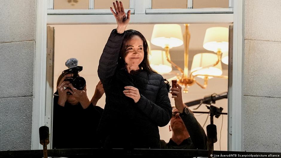 Лауреат Нобелевской премии мира Мария Мачадо прибыла в Осло 1 75100210 403.jpg Deutsche Welle Мария Мачадо