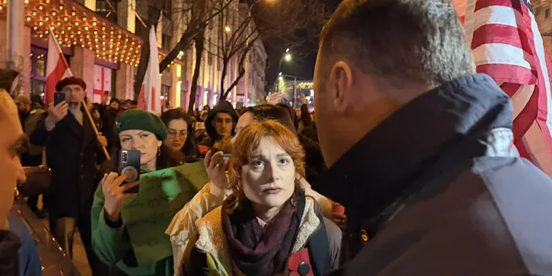 В Тбилиси проходит акция, в День советской оккупации 1 akcia новости акция протеста в тбилиси, День советской оккупации, марш, Саломе Зурабишвили