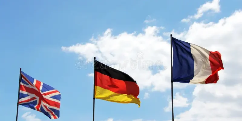 flagi новости Гарет Уорд, Германия-Франция-Великобритания, годовщина войны в Украине, Грузия-Украина, заявление по Украине, Оливье Курто, Петер Фишер