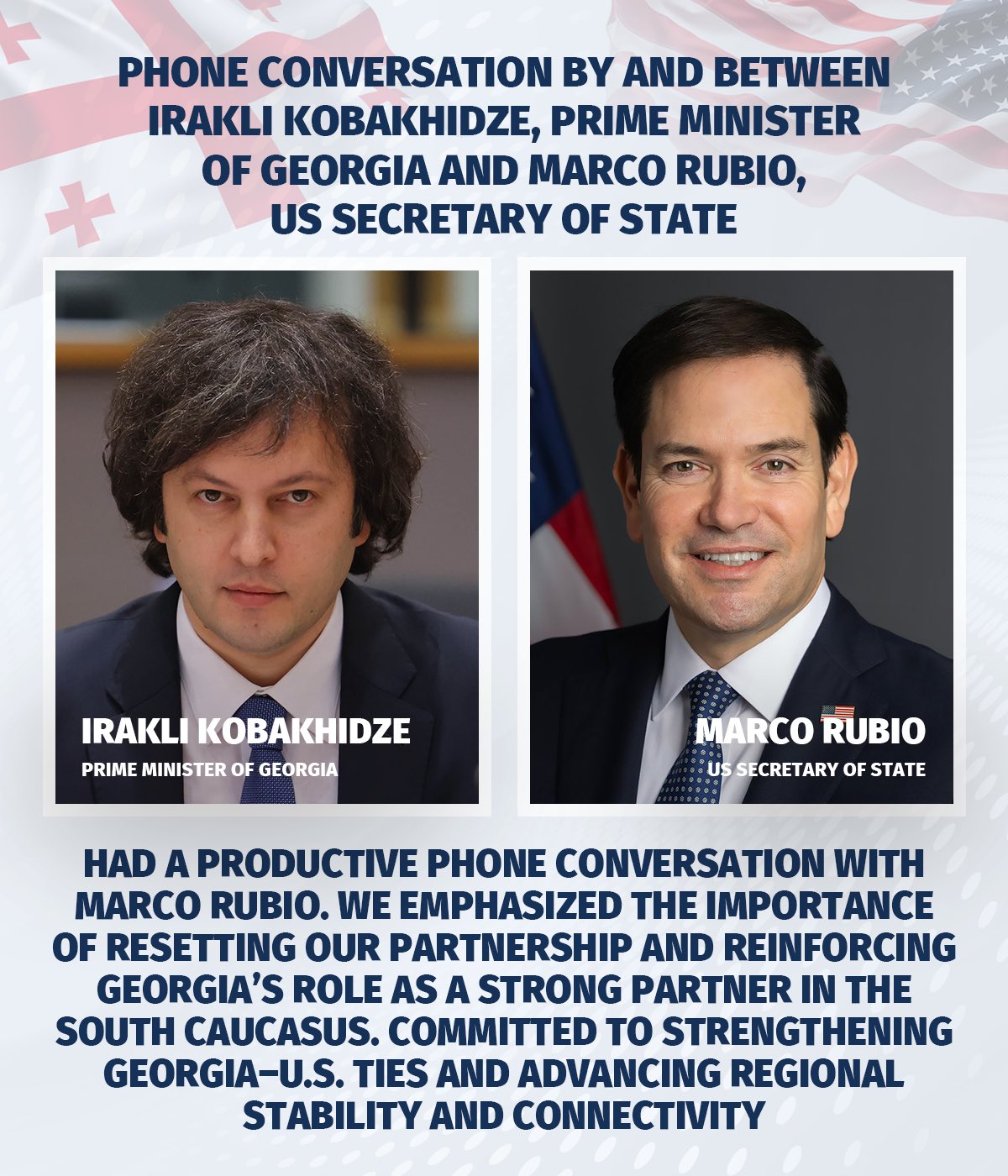 политика featured, Анаклия, война в Иране, Грузия-Иран, Грузия-США, Ираклий Кобахидзе, Марко Рубио