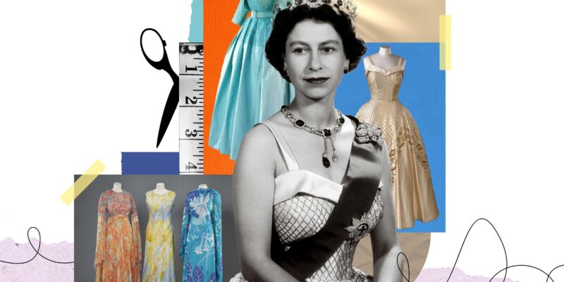 Коллаж из нарядов королевы